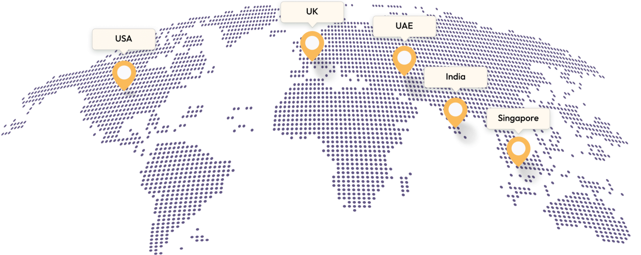 Our Locations on world map